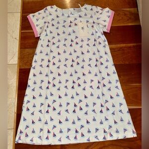 NWT Ishtex Sailboat Pattern Kids Dress - Pink and Blue
